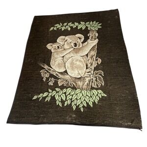 Vintage Acrylic Reversible Koala Blanket Cobija 56 x 71 San Marcos Style